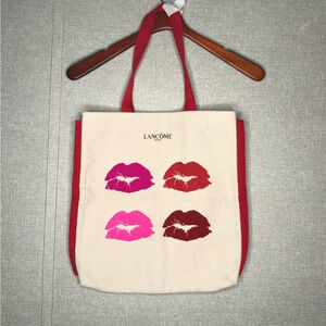NWOT Lancôme Paris Red Lips Canvas Tote
